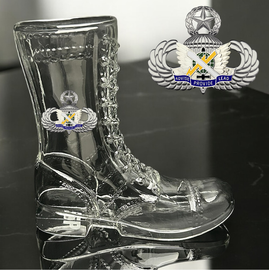 Paratrooper Das Boot (Special Operations Unit Crest/DUIs) -Beer boot