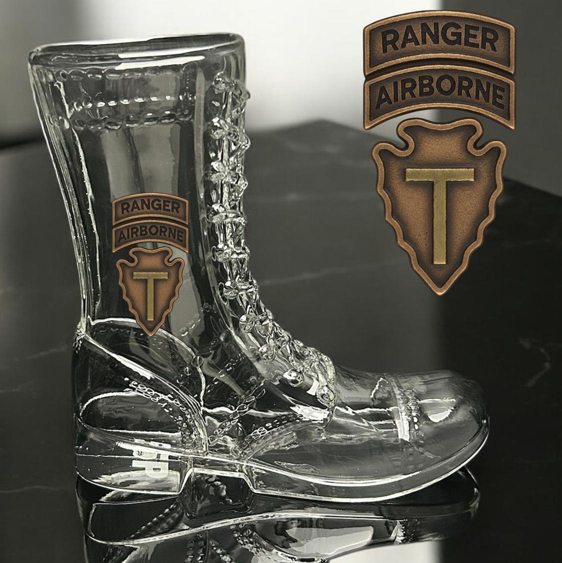 Paratrooper Das Boot (Airborne Unit Patches) -Beer boot