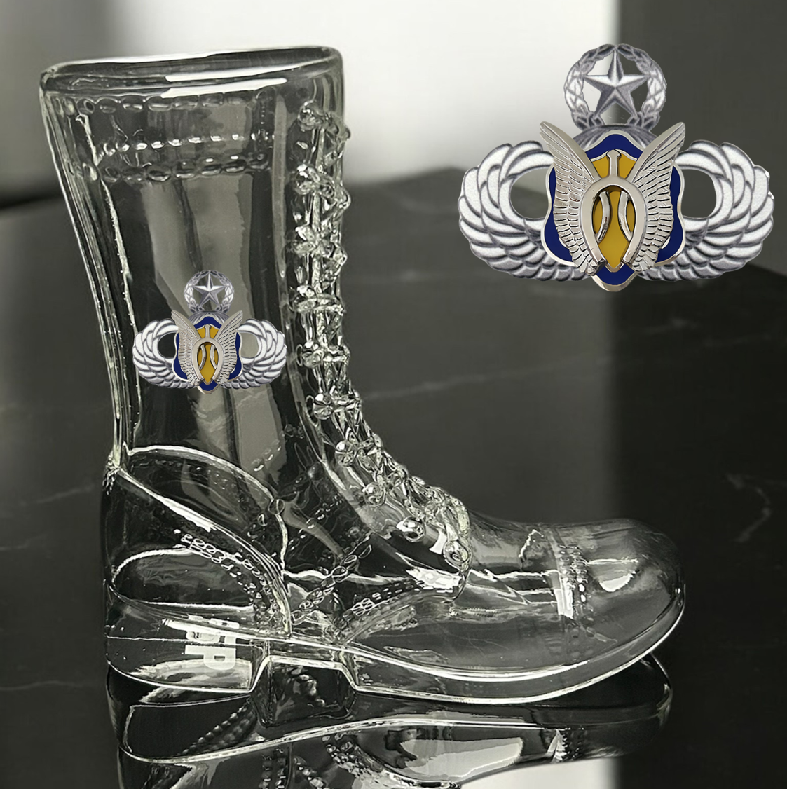 Paratrooper Das Boot (Airborne Unit Crest/DUIs) -Beer boot