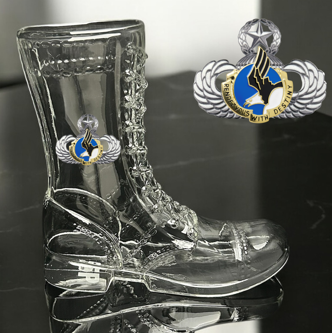 Paratrooper Das Boot (Airborne Unit Crest/DUIs) -Beer boot