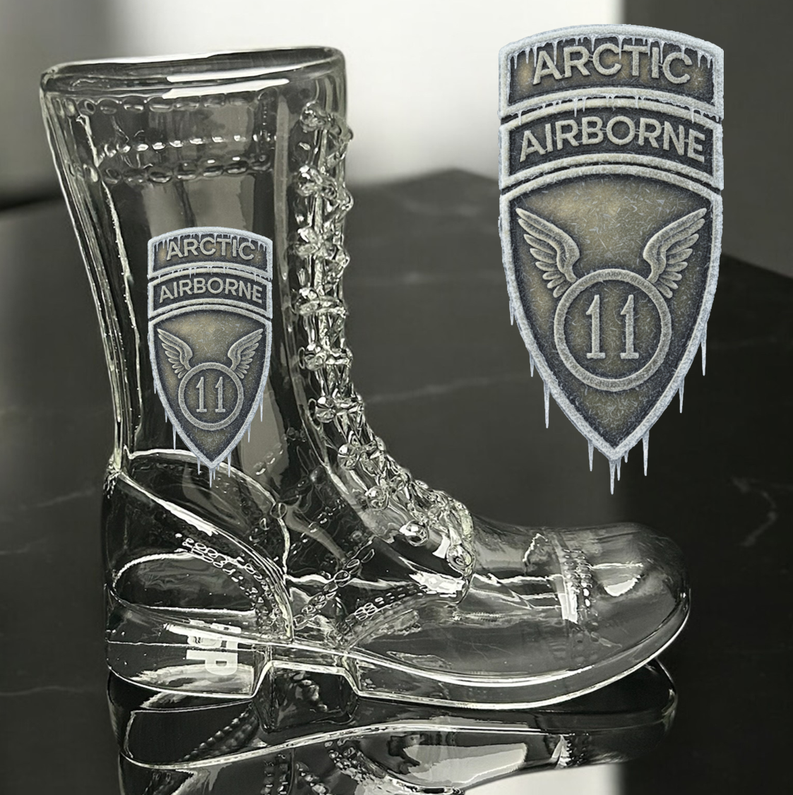 Paratrooper Das Boot (Airborne Unit Patches) -Beer boot