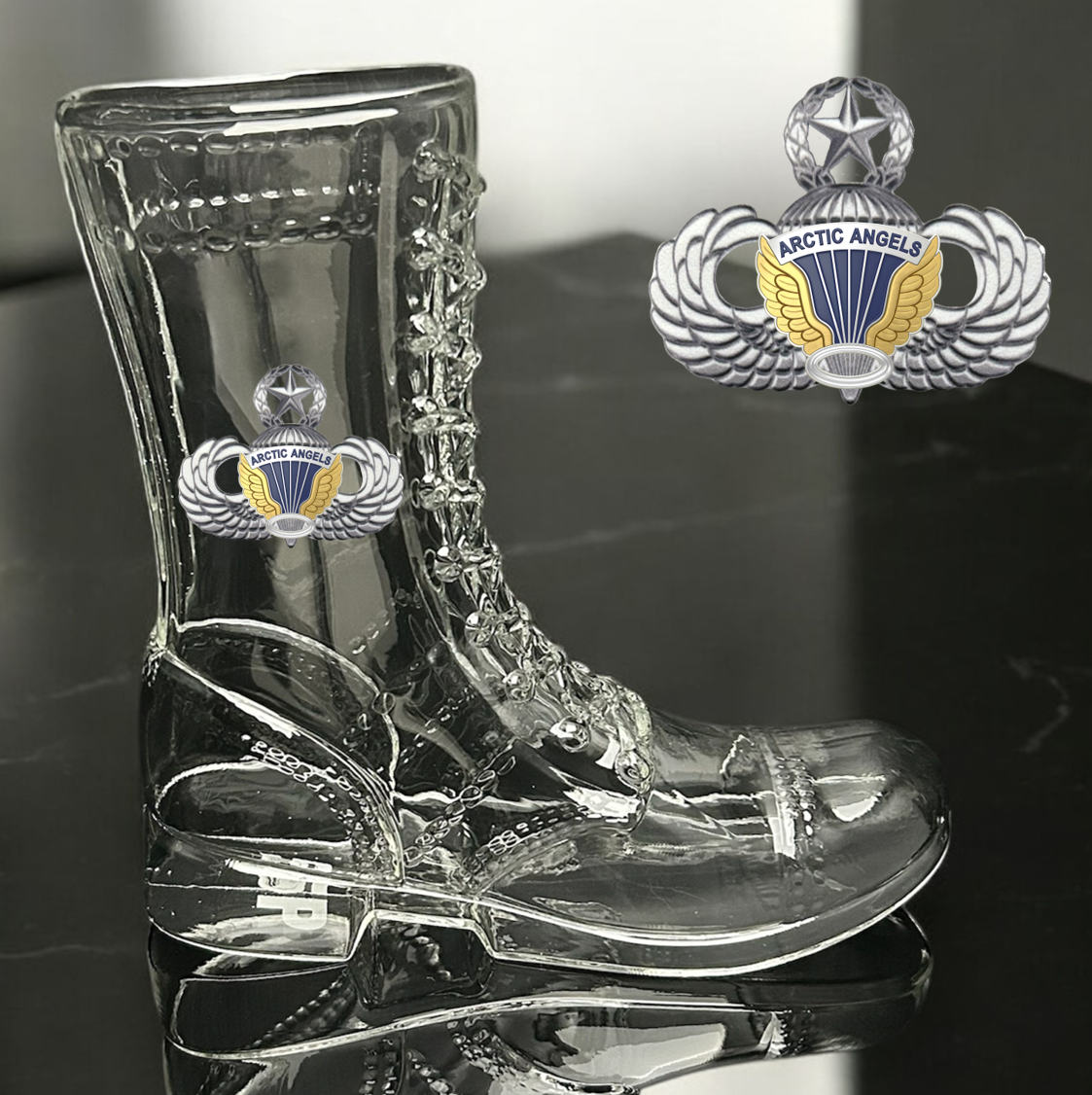 Paratrooper Das Boot (Airborne Unit Crest/DUIs) -Beer boot