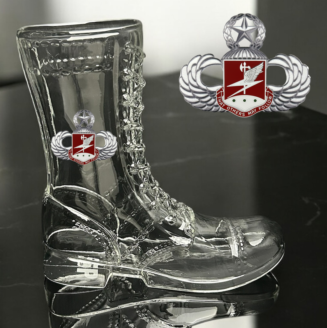 Paratrooper Das Boot (Airborne Unit Crest/DUIs) -Beer boot