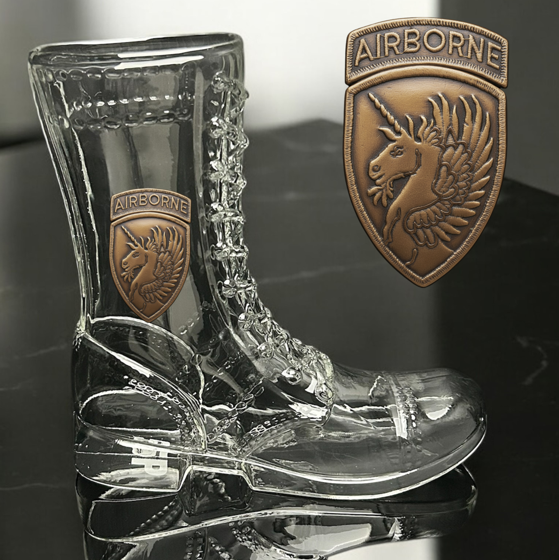 Paratrooper Das Boot (Airborne Unit Patches) -Beer boot