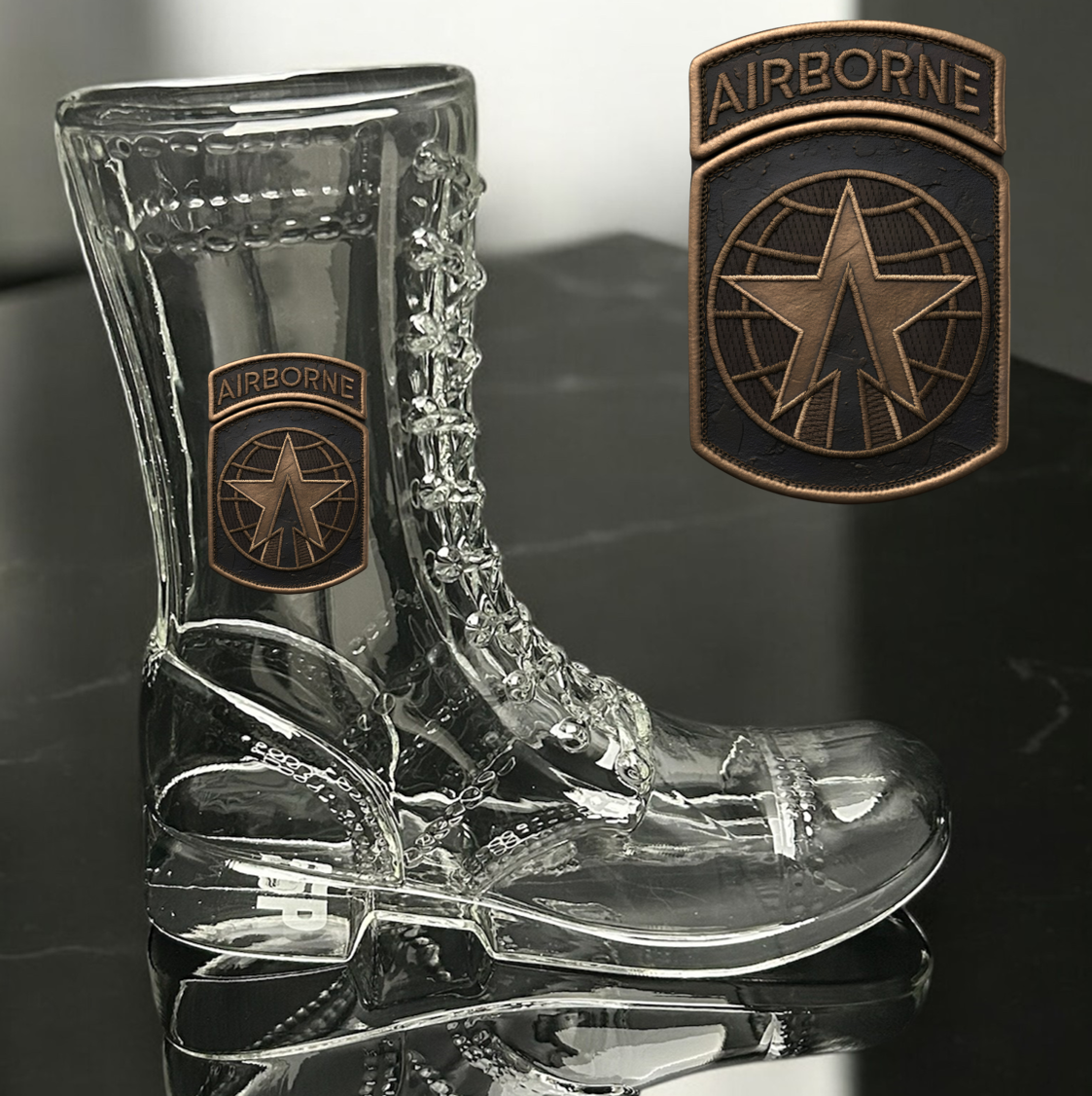 Paratrooper Das Boot (Airborne Unit Patches) -Beer boot