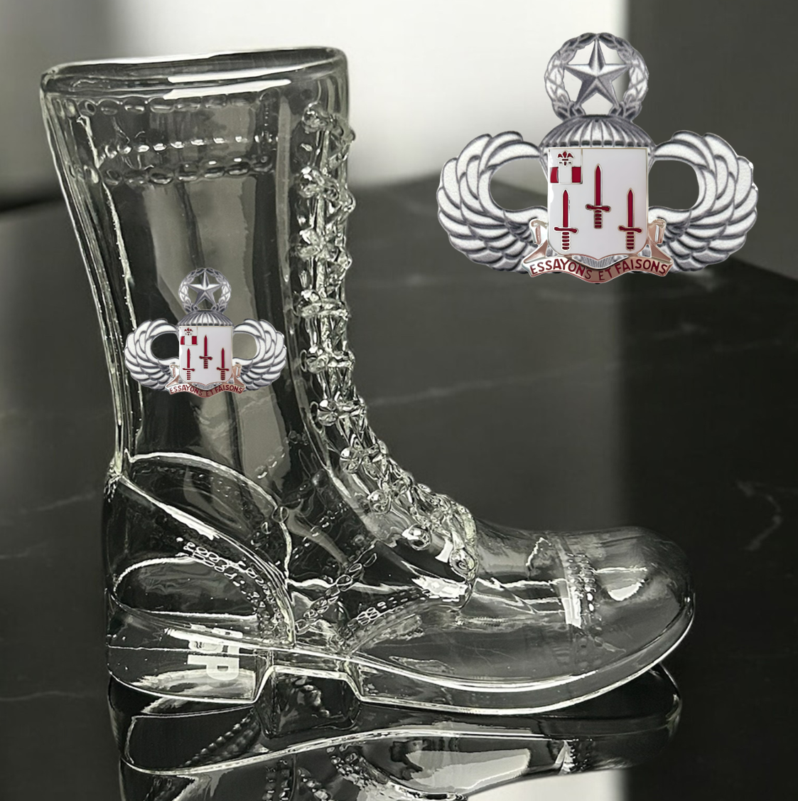 Paratrooper Das Boot (Airborne Unit Crest/DUIs) -Beer boot