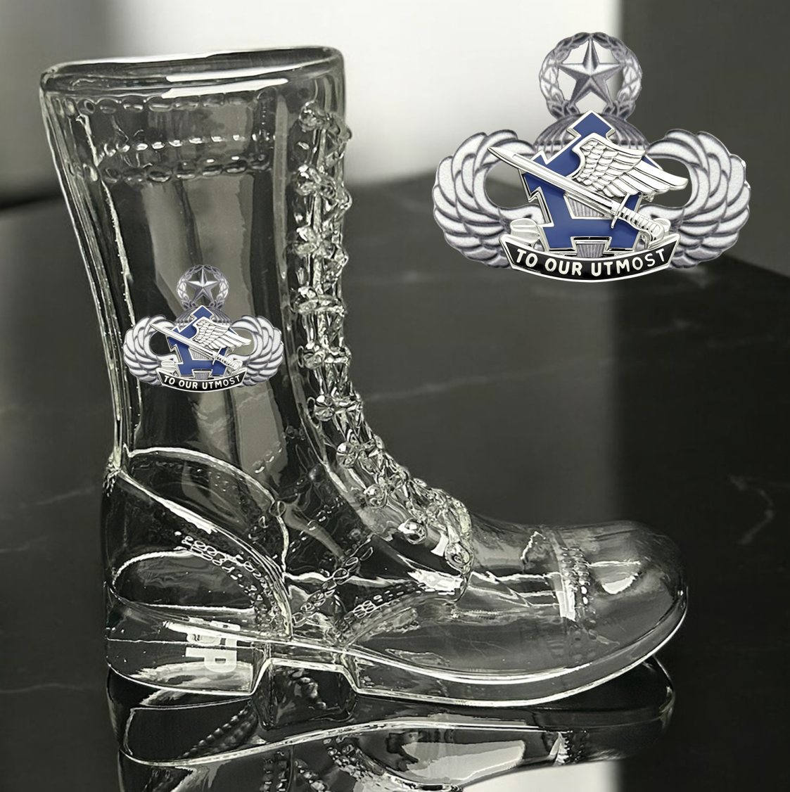 Paratrooper Das Boot (Airborne Unit Crest/DUIs) -Beer boot