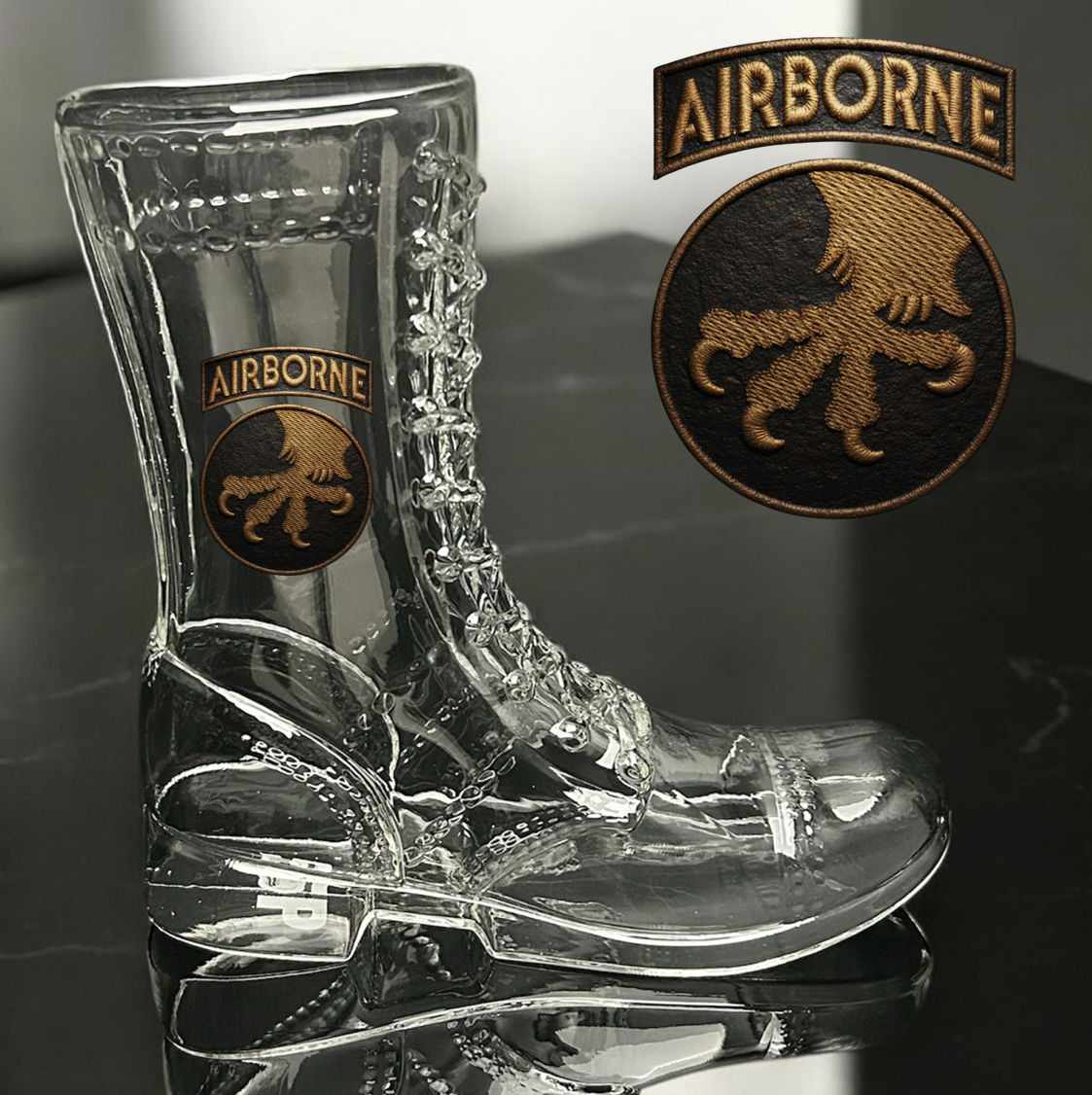 Paratrooper Das Boot (Airborne Unit Patches) -Beer boot