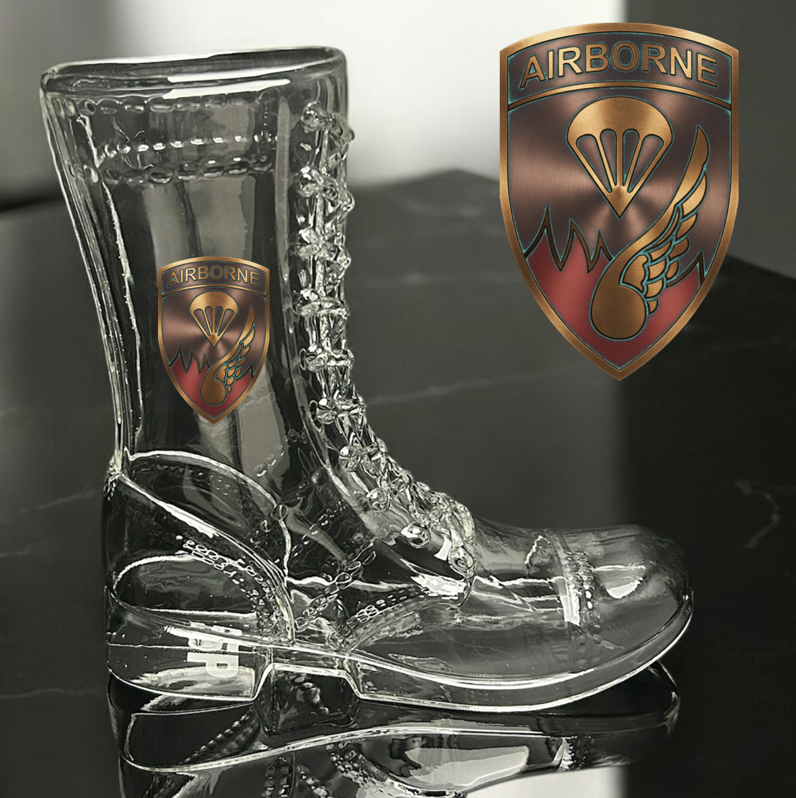 Paratrooper Das Boot (Airborne Unit Patches) -Beer boot
