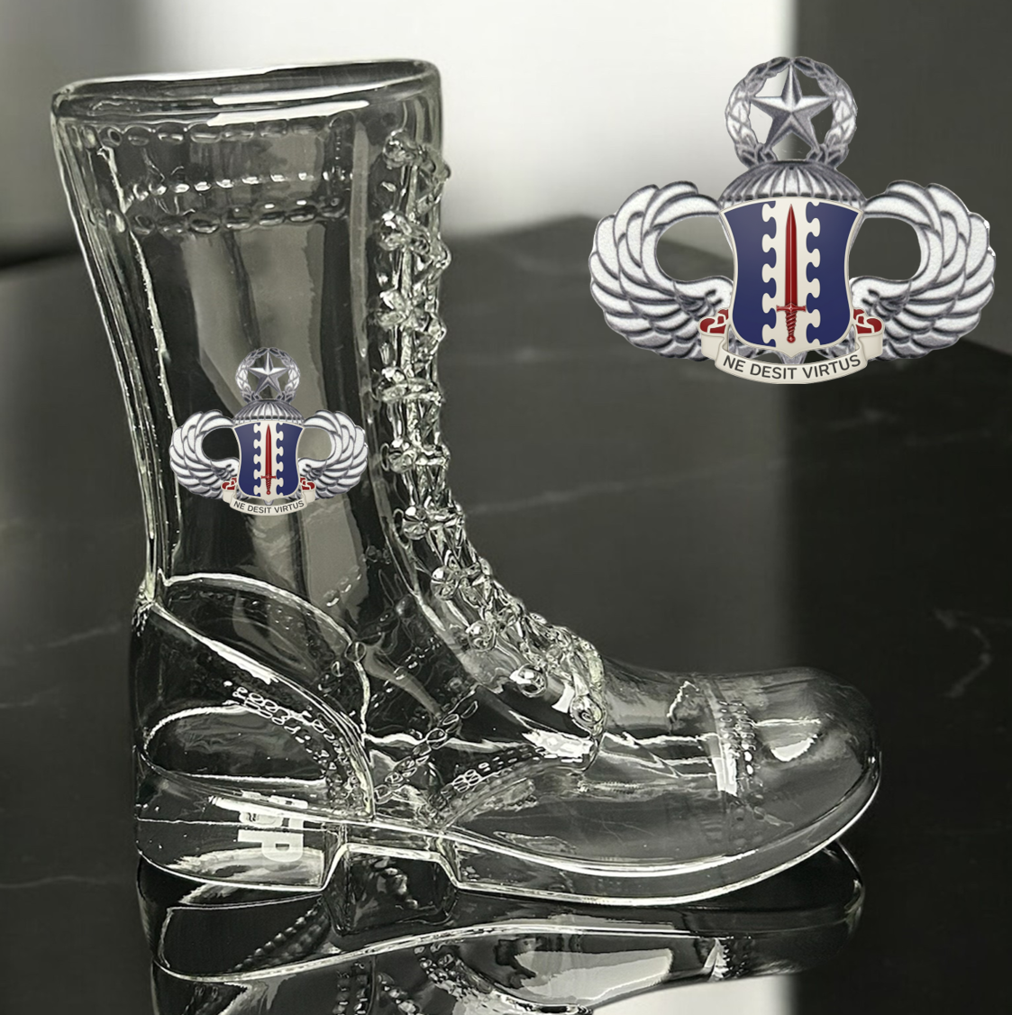 Paratrooper Das Boot (Airborne Unit Crest/DUIs) -Beer boot