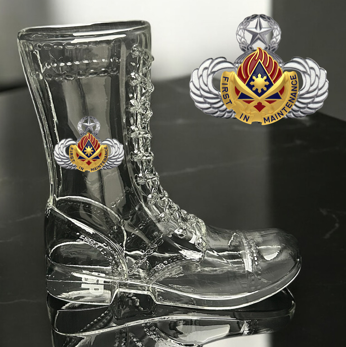 Paratrooper Das Boot (Airborne Unit Crest/DUIs) -Beer boot