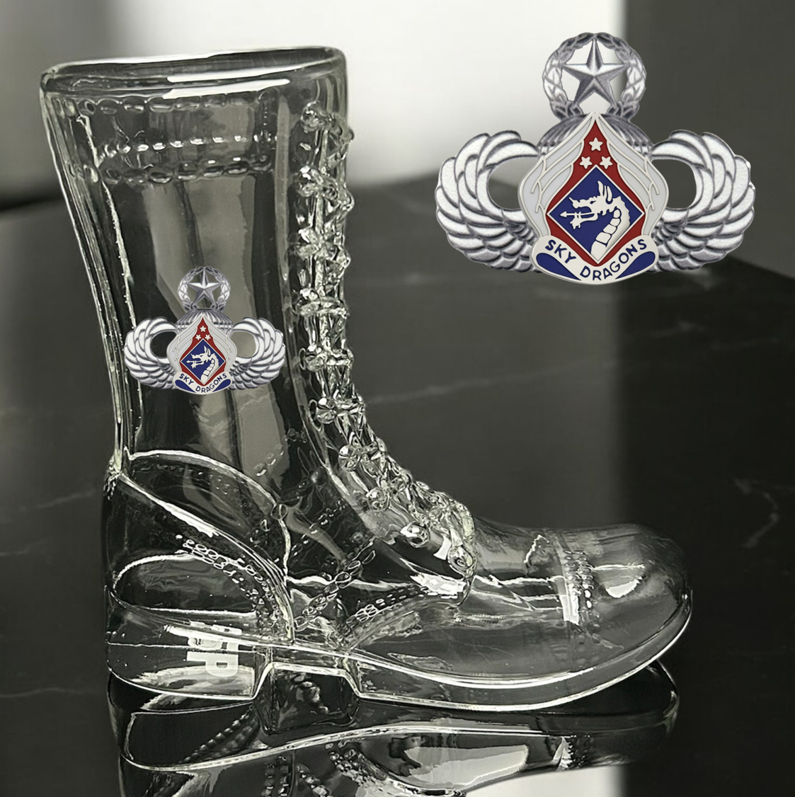 Paratrooper Das Boot (Airborne Unit Crest/DUIs) -Beer boot