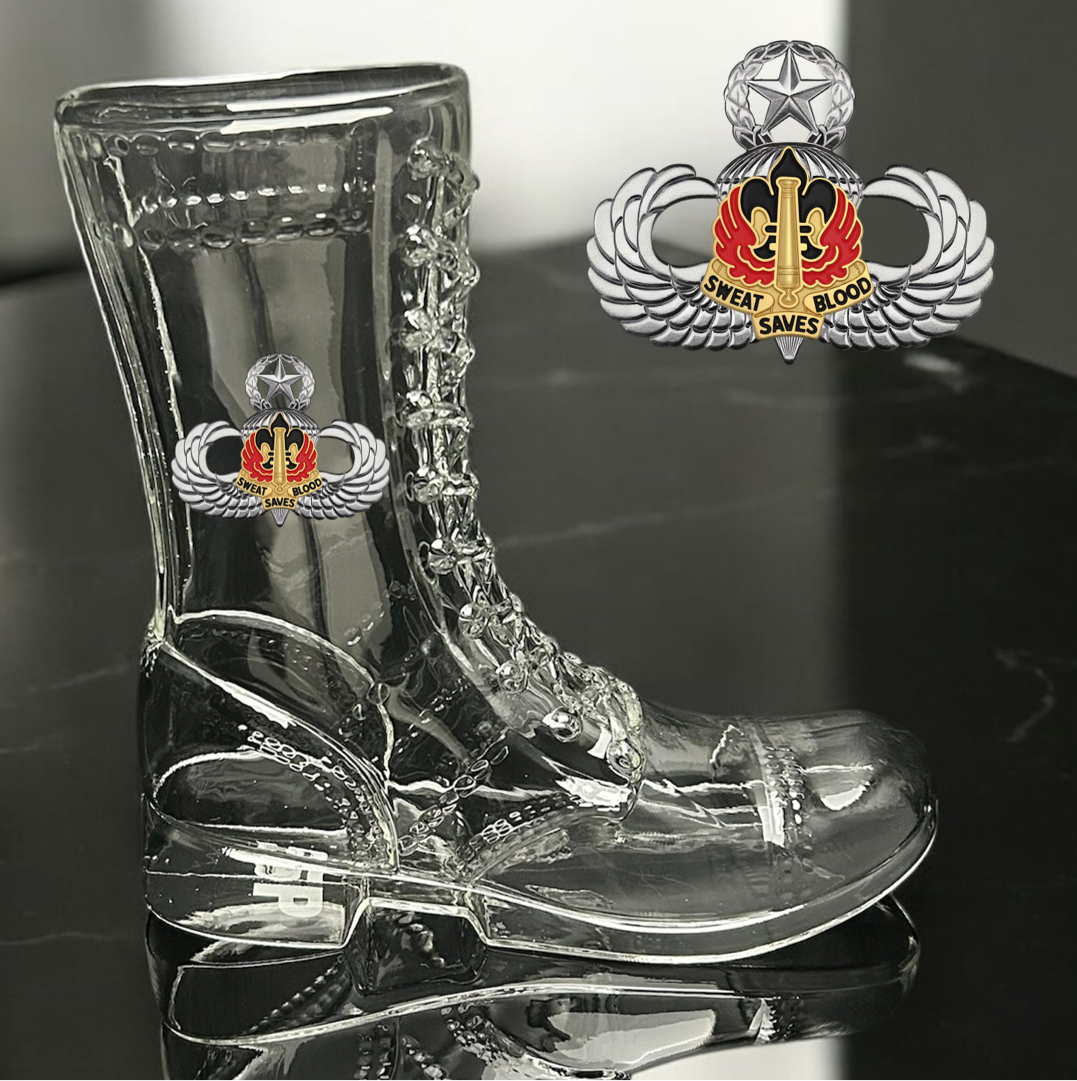 Paratrooper Das Boot (Airborne Unit Crest/DUIs) -Beer boot