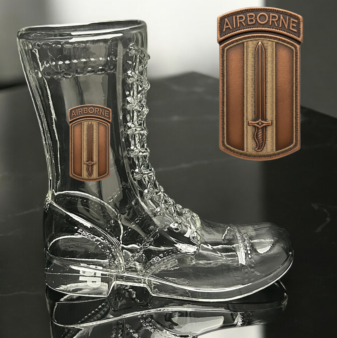 Paratrooper Das Boot (Airborne Unit Patches) -Beer boot