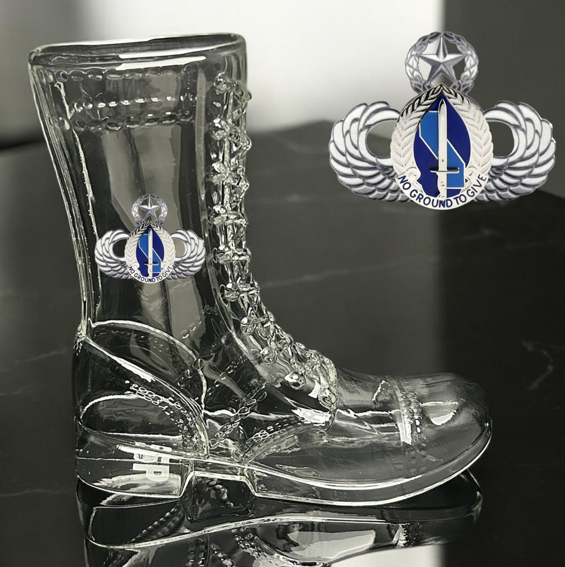 Paratrooper Das Boot (Airborne Unit Crest/DUIs) -Beer boot