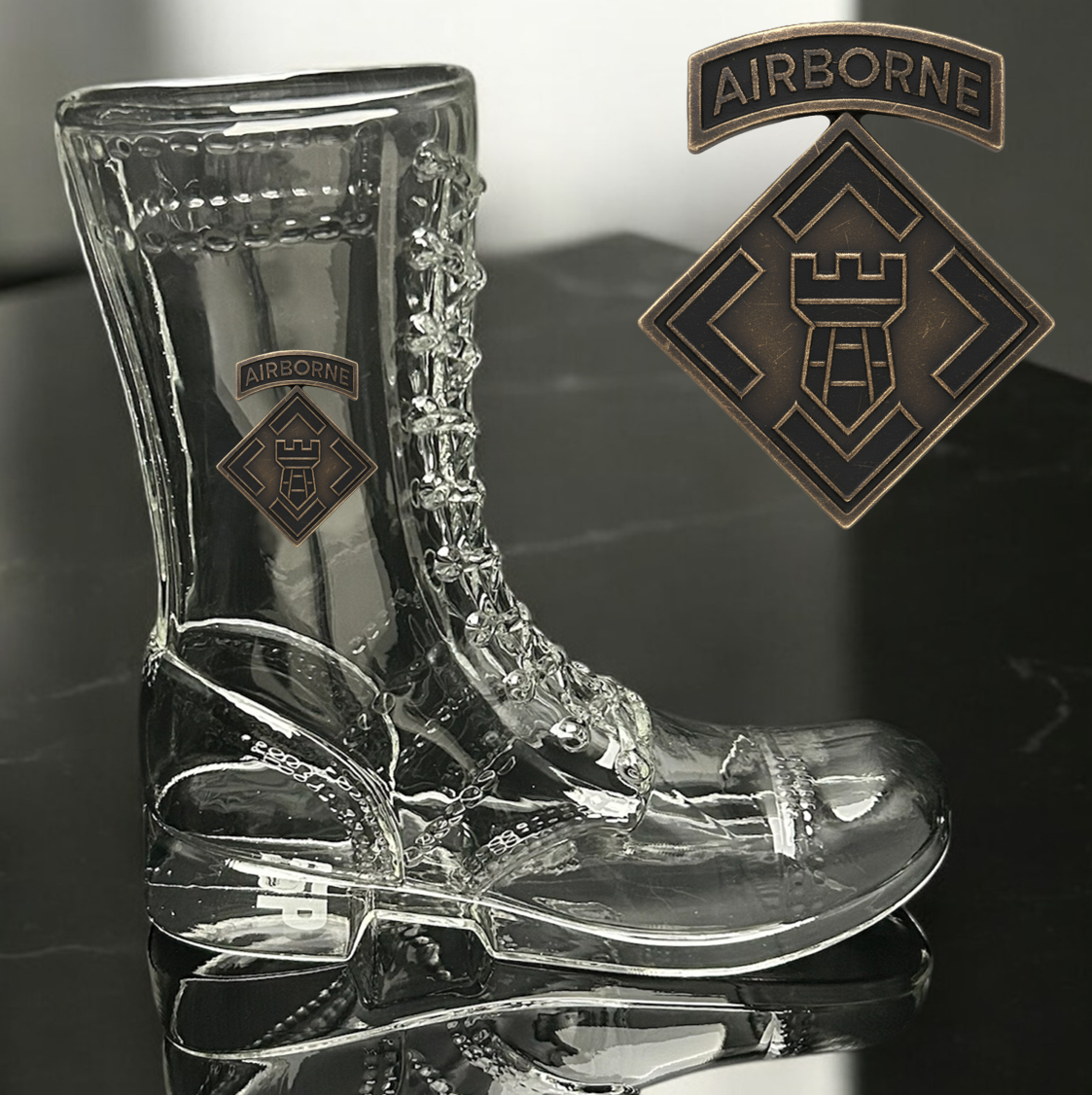 Paratrooper Das Boot (Airborne Unit Patches) -Beer boot