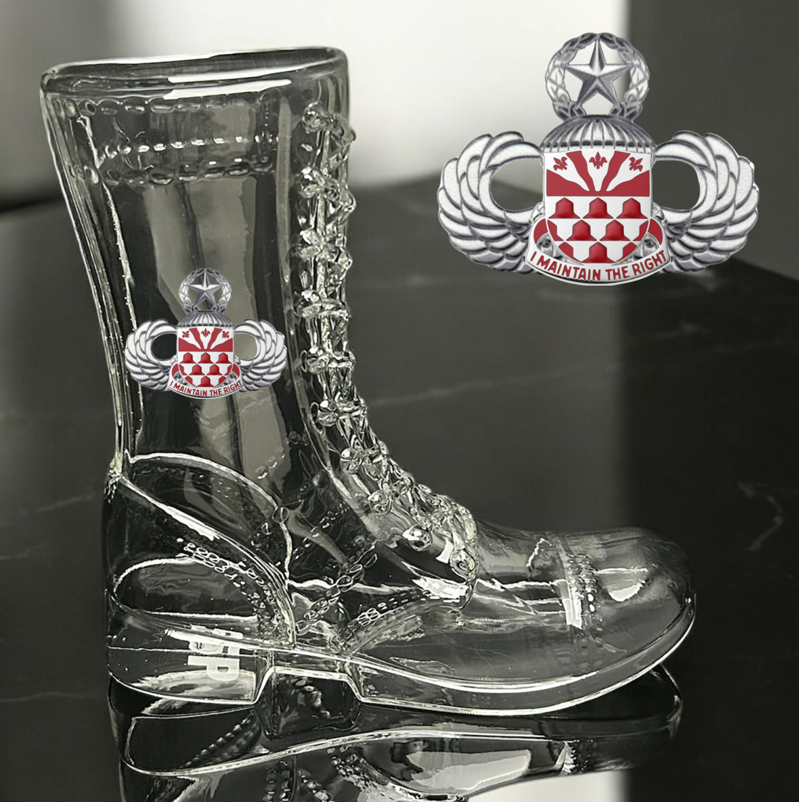 Paratrooper Das Boot (Airborne Unit Crest/DUIs) -Beer boot