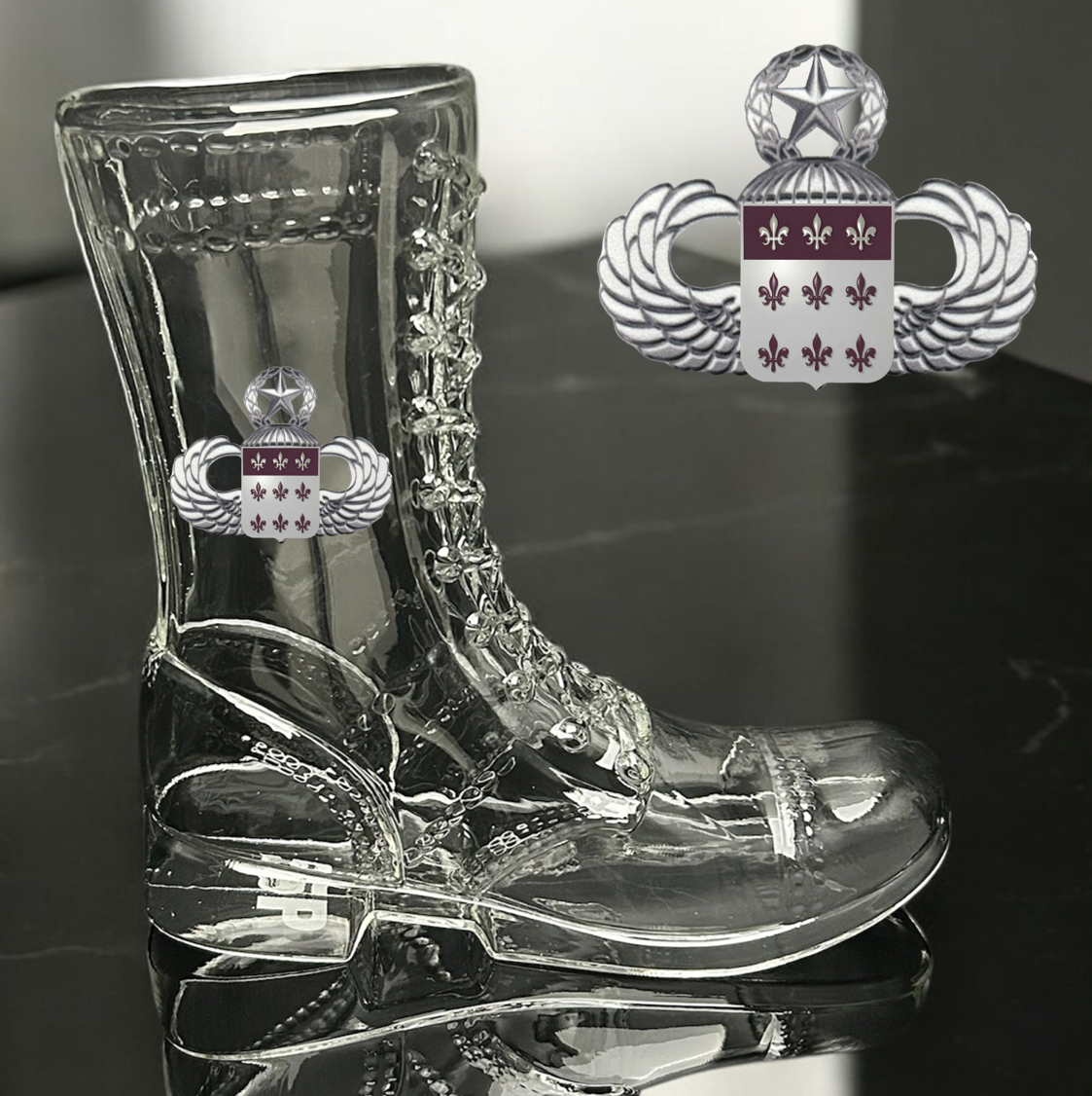 Paratrooper Das Boot (Airborne Unit Crest/DUIs) -Beer boot
