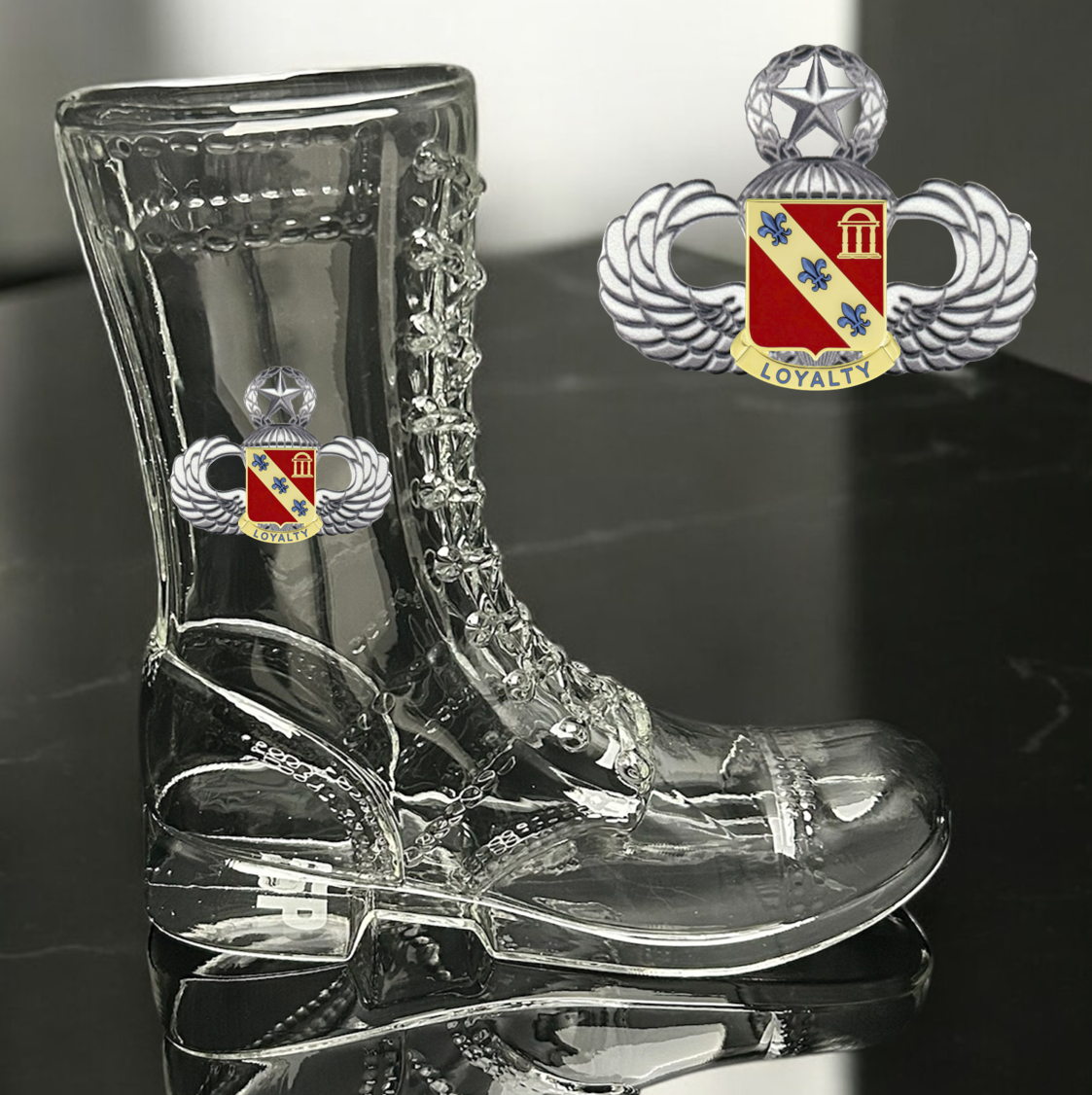 Paratrooper Das Boot (Airborne Unit Crest/DUIs) -Beer boot