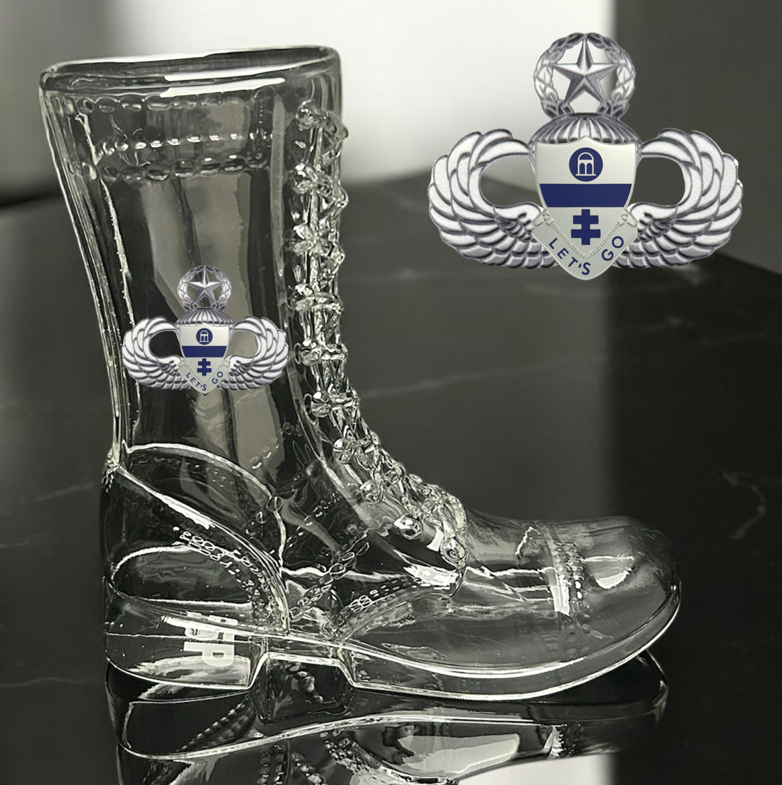 Paratrooper Das Boot (Airborne Unit Crest/DUIs) -Beer boot