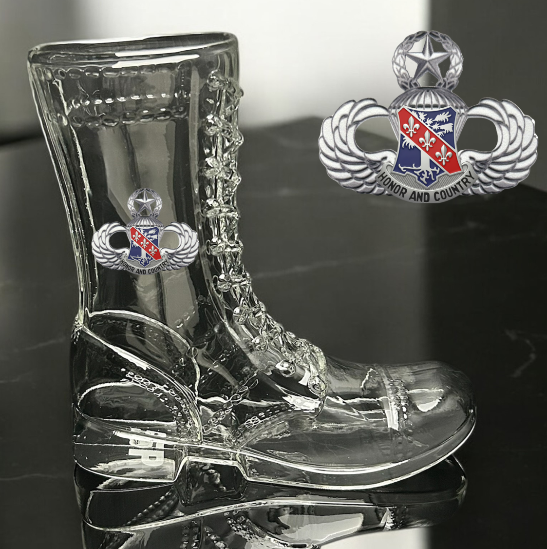 Paratrooper Das Boot (Airborne Unit Crest/DUIs) -Beer boot
