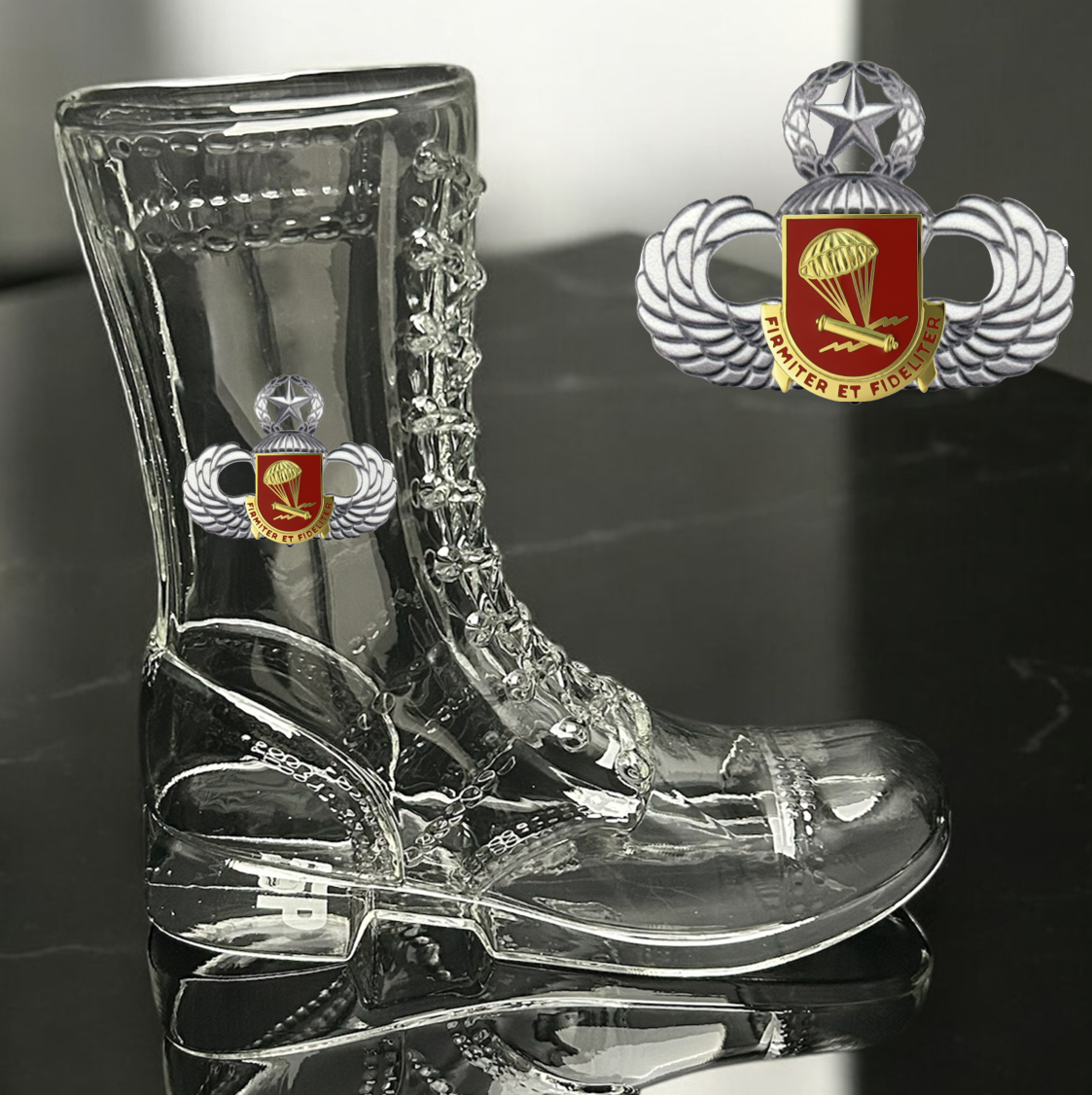 Paratrooper Das Boot (Airborne Unit Crest/DUIs) -Beer boot