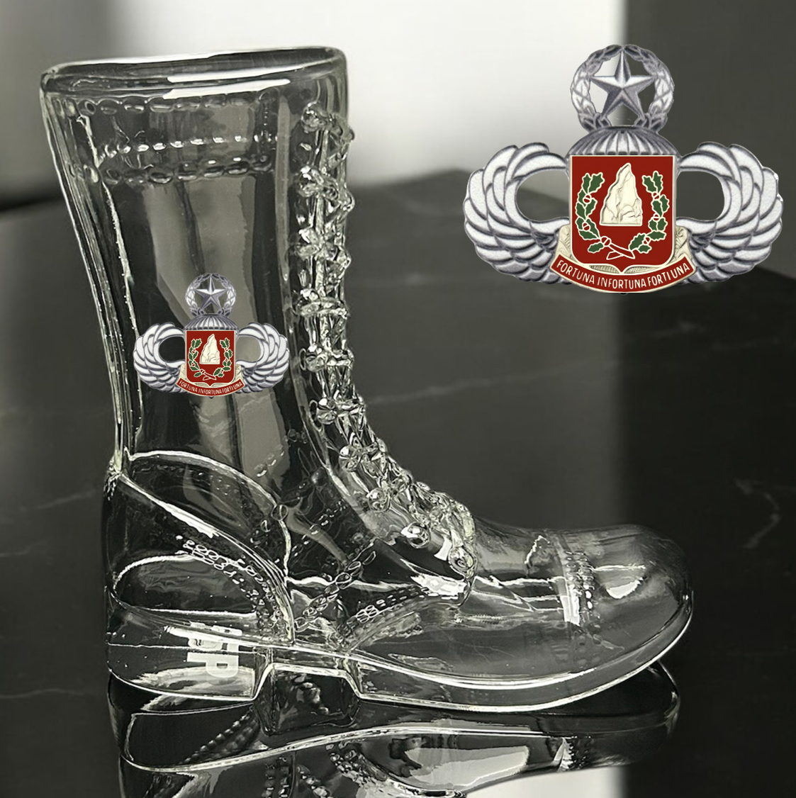 Paratrooper Das Boot (Airborne Unit Crest/DUIs) -Beer boot