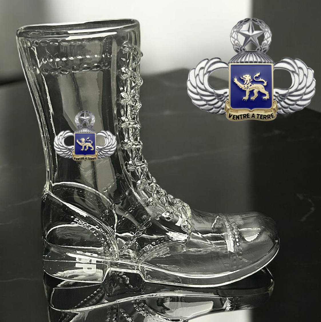 Paratrooper Das Boot (Airborne Unit Crest/DUIs) -Beer boot