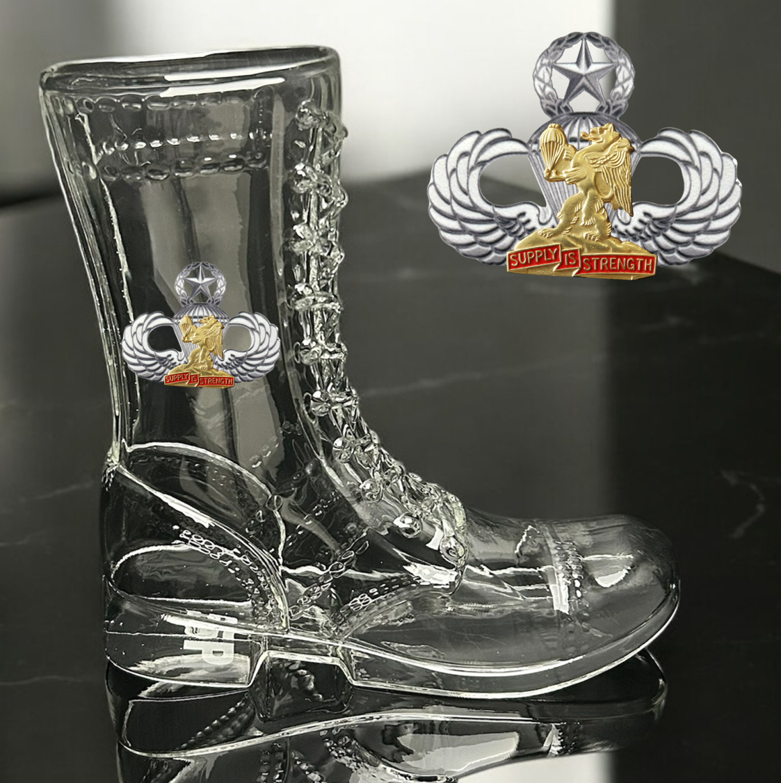 Paratrooper Das Boot (Airborne Unit Crest/DUIs) -Beer boot