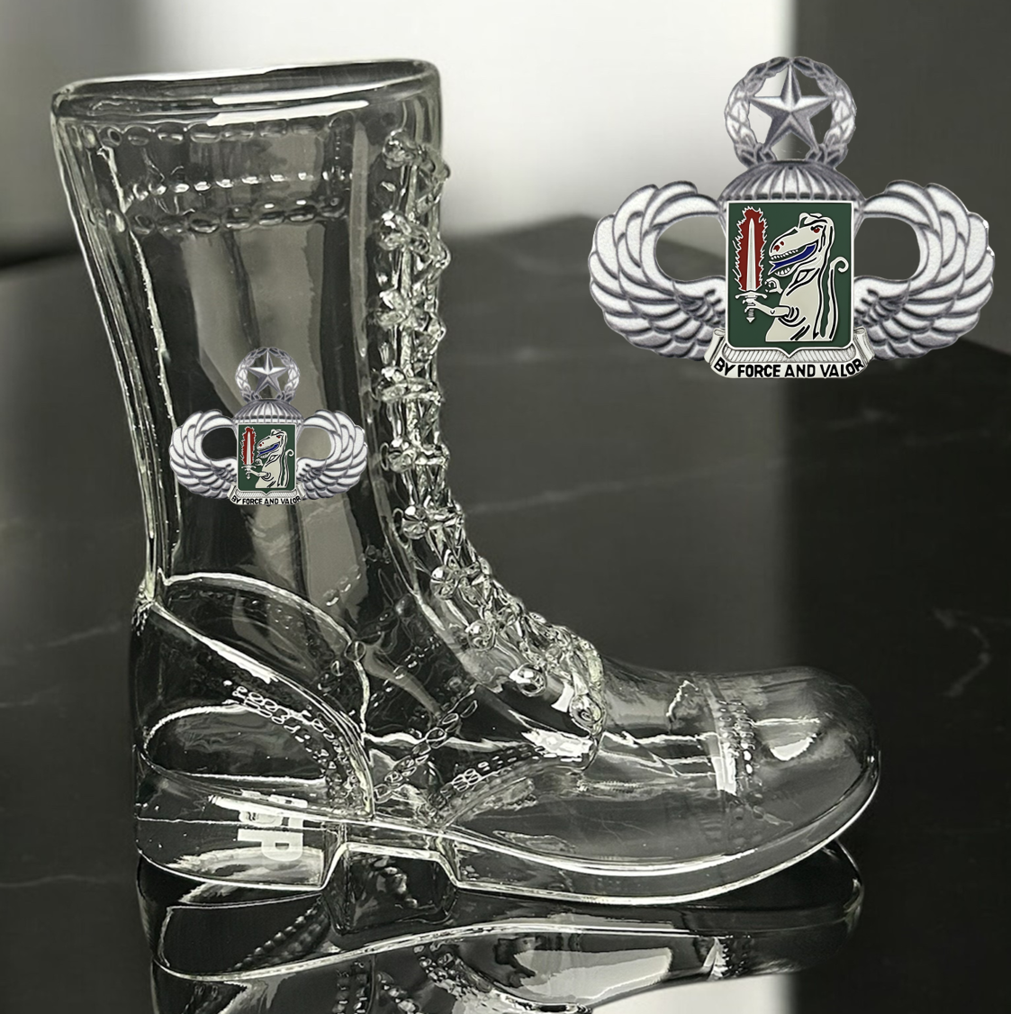 Paratrooper Das Boot (Airborne Unit Crest/DUIs) -Beer boot