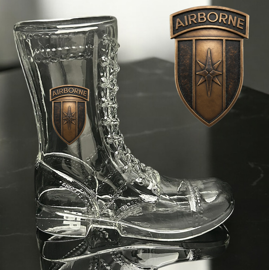 Paratrooper Das Boot (Airborne Unit Patches) -Beer boot