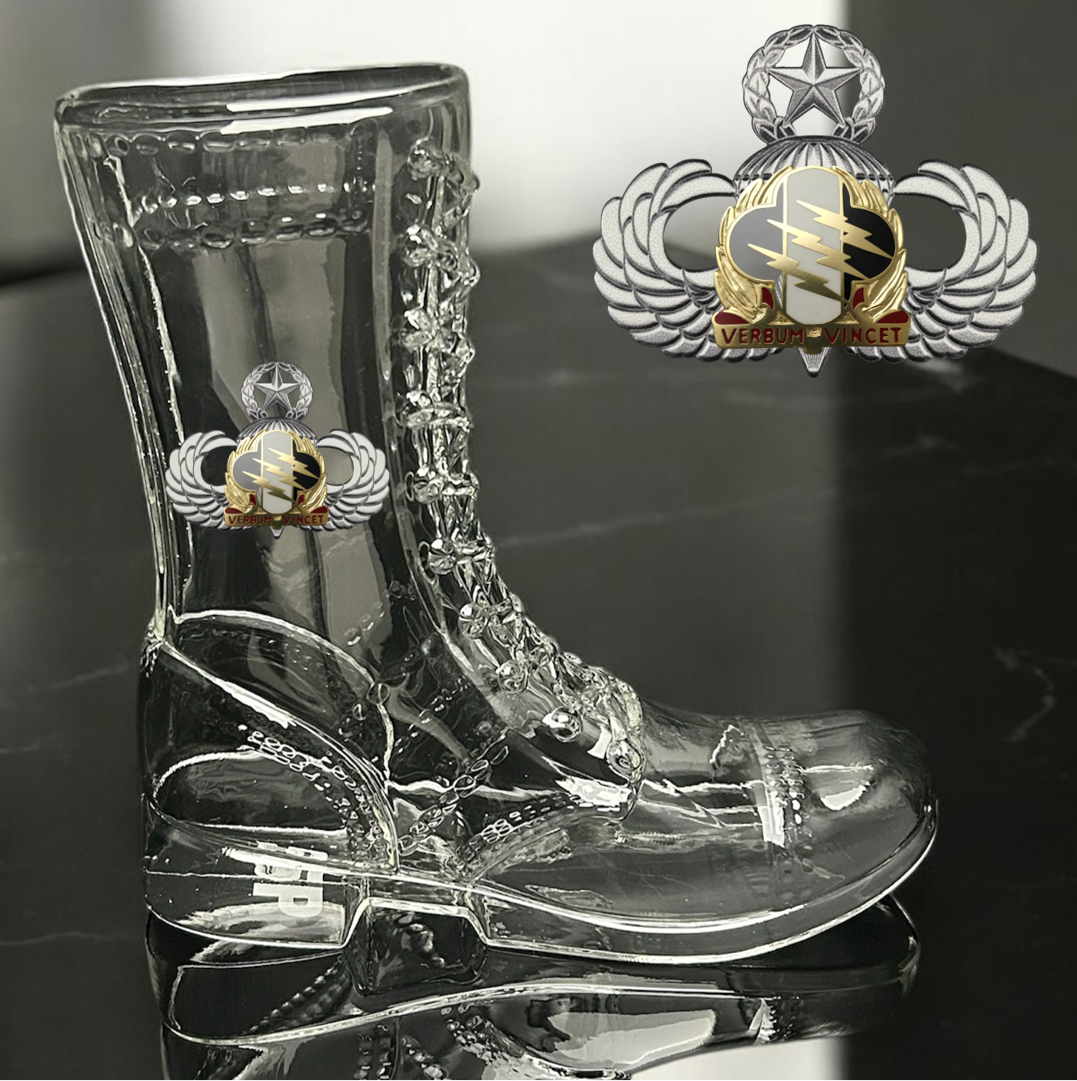 Paratrooper Das Boot (Special Operations Unit Crest/DUIs) -Beer boot