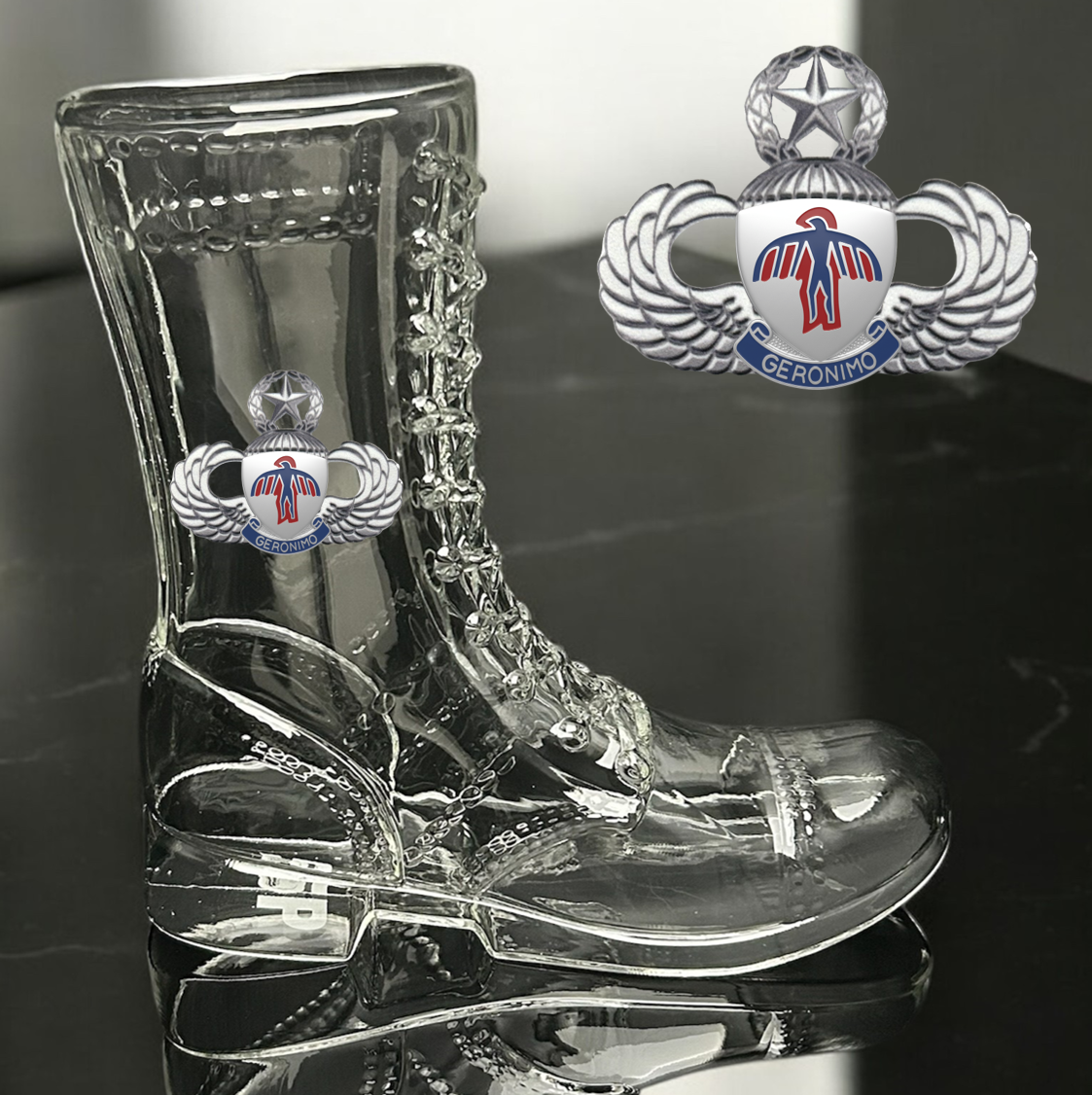 Paratrooper Das Boot (Airborne Unit Crest/DUIs) -Beer boot