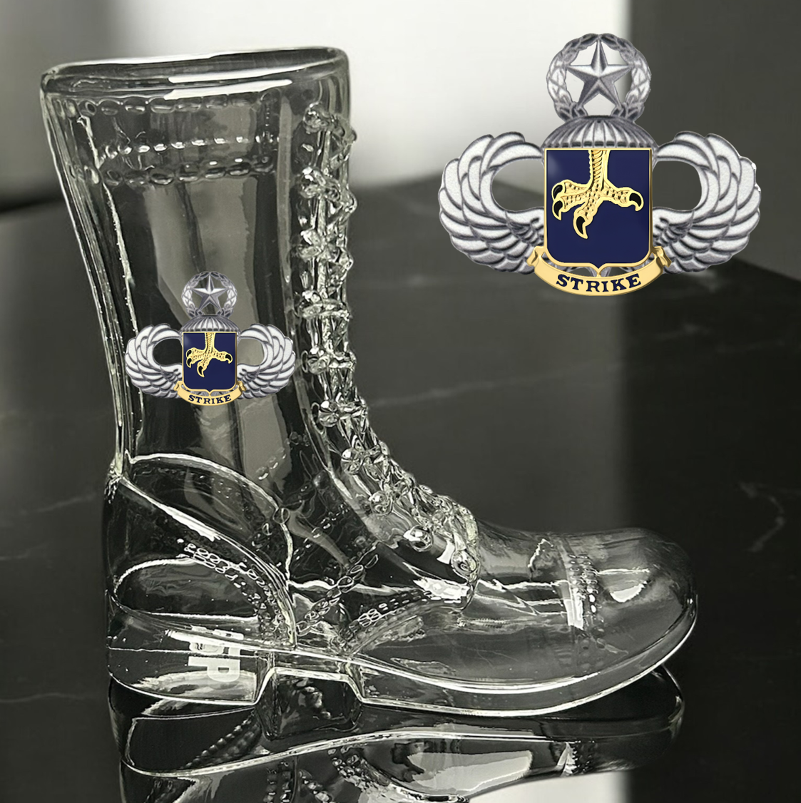 Paratrooper Das Boot (Airborne Unit Crest/DUIs) -Beer boot