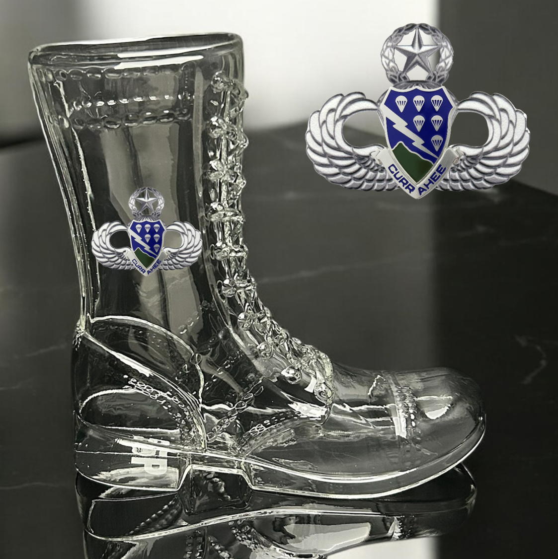 Paratrooper Das Boot (Airborne Unit Crest/DUIs) -Beer boot