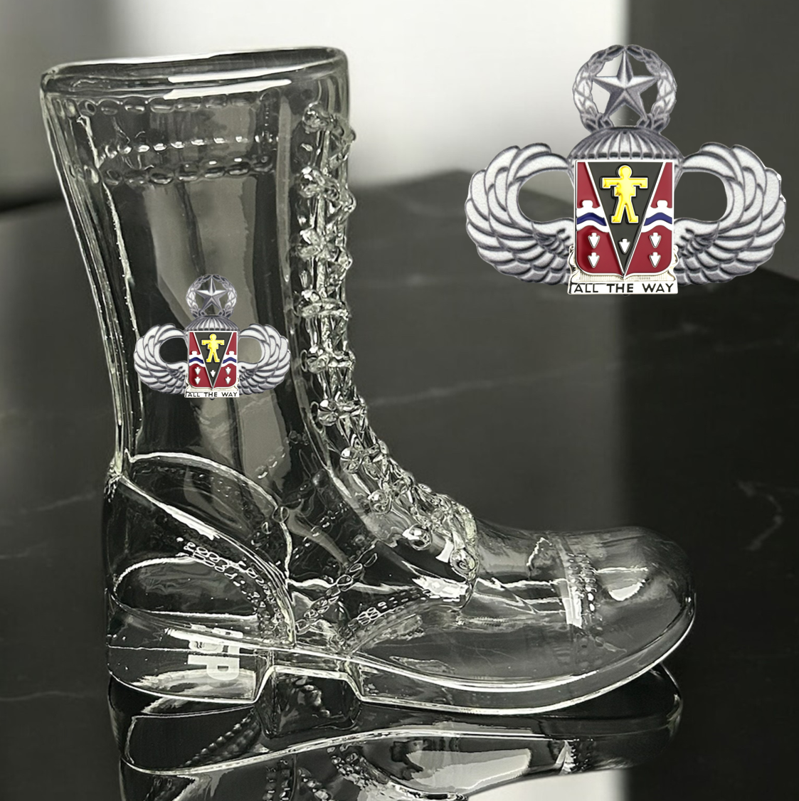 Paratrooper Das Boot (Airborne Unit Crest/DUIs) -Beer boot