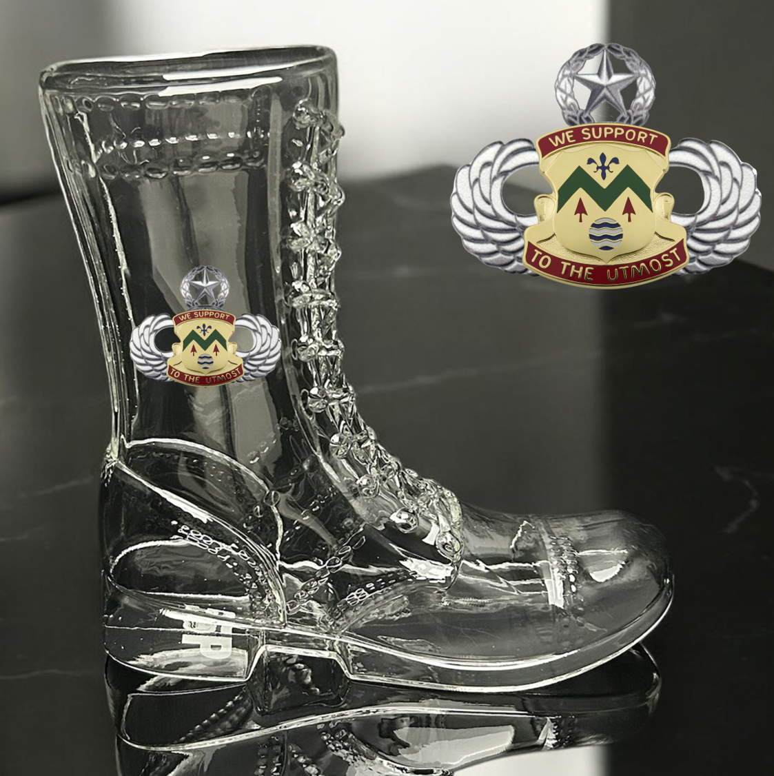 Paratrooper Das Boot (Special Operations Unit Crest/DUIs) -Beer boot