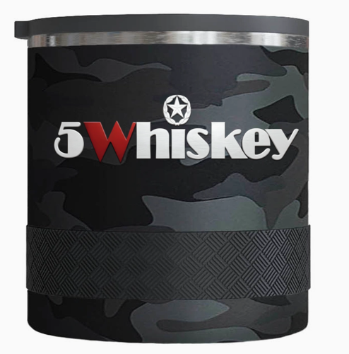 Mass Tac 5Whiskey Rocks Tumbler (Black Camo)