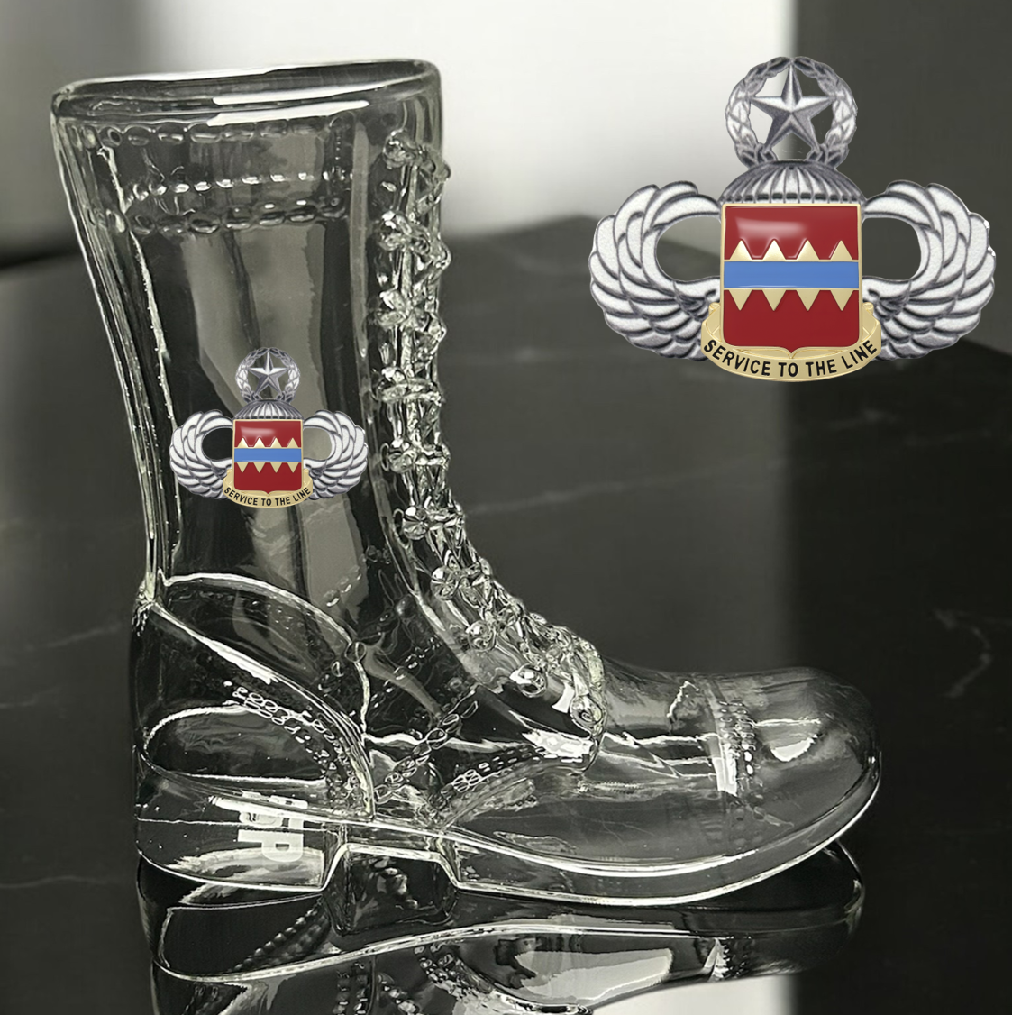 Paratrooper Das Boot (Airborne Unit Crest/DUIs) -Beer boot