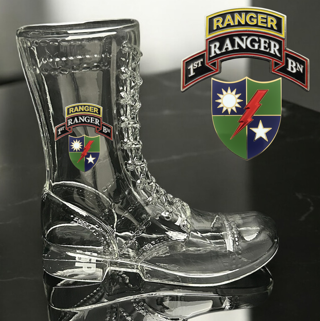 Paratrooper Das Boot (Special Operations Unit Crest/DUIs) -Beer boot