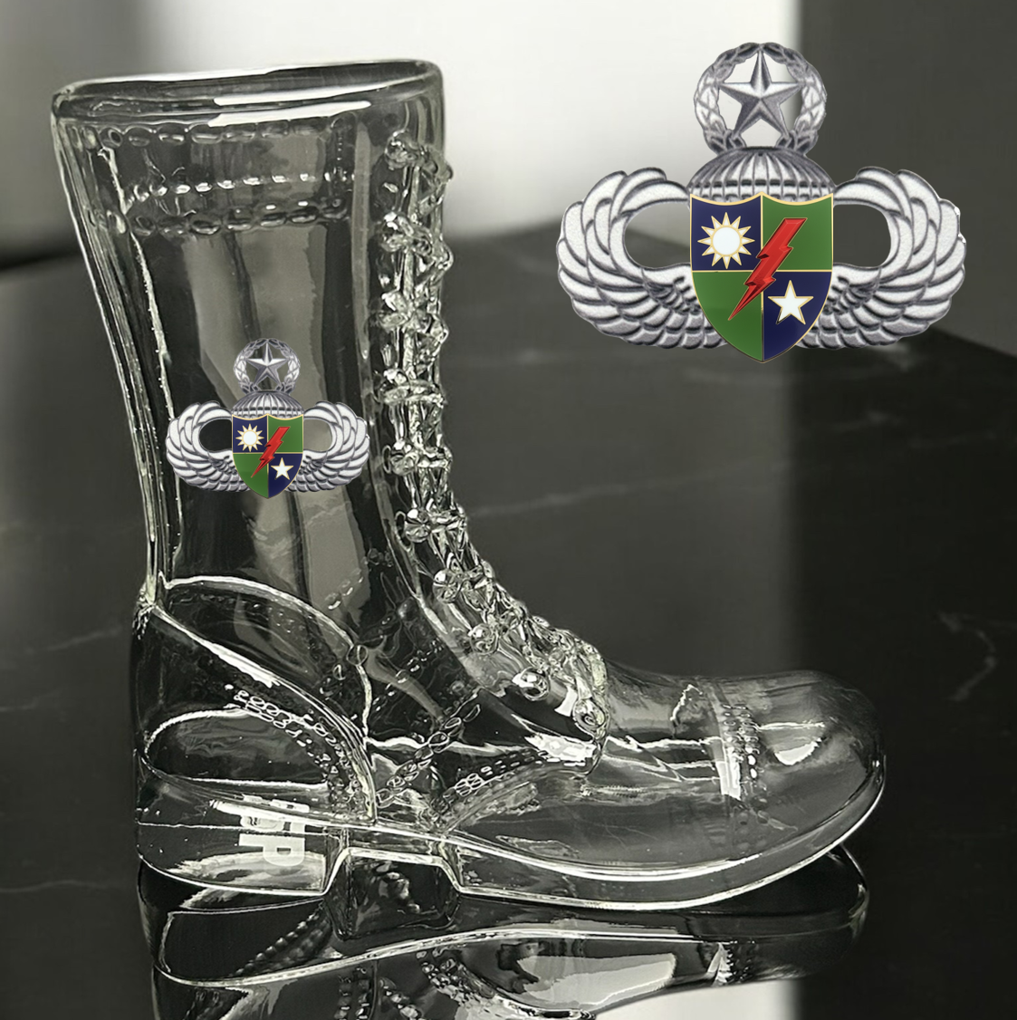Paratrooper Das Boot (Special Operations Unit Crest/DUIs) -Beer boot