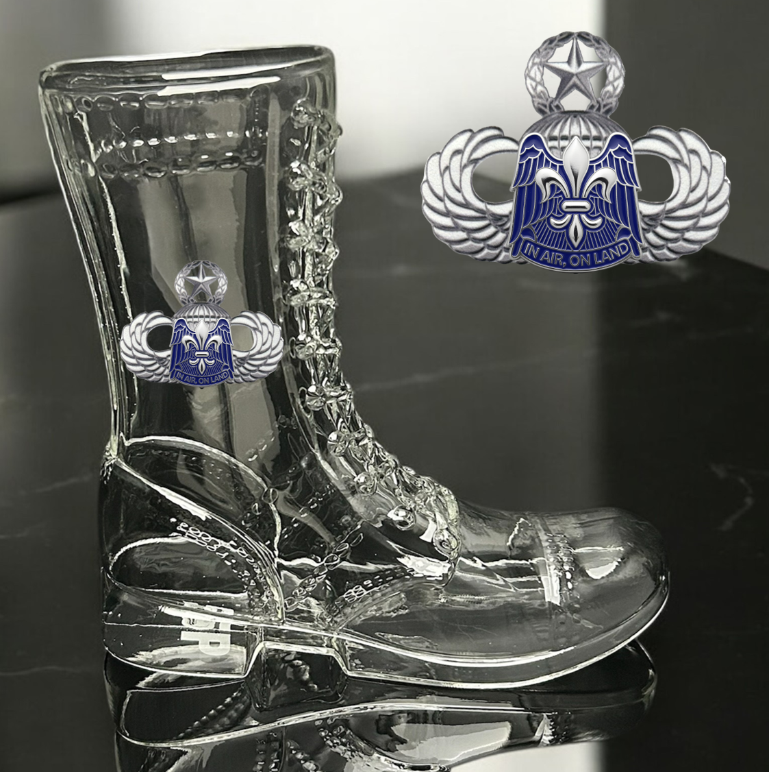 Paratrooper Das Boot (Airborne Unit Crest/DUIs) -Beer boot
