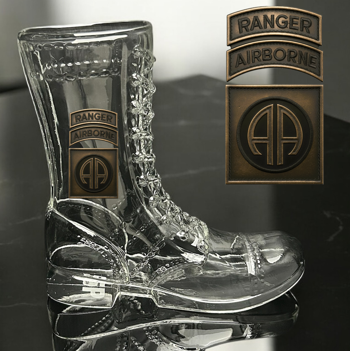 Paratrooper Das Boot (Airborne Unit Patches) -Beer boot