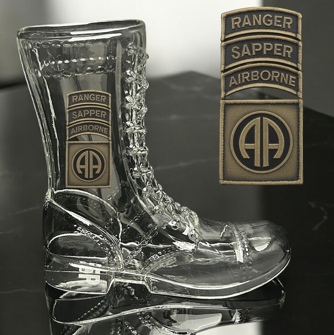 Paratrooper Das Boot (Airborne Unit Patches) -Beer boot