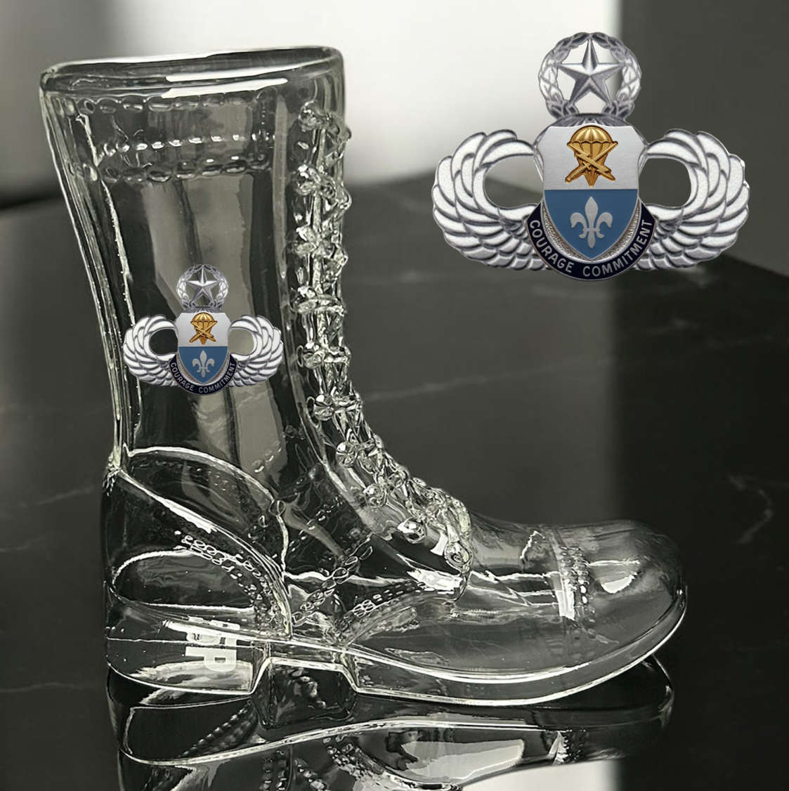 Paratrooper Das Boot (Airborne Unit Crest/DUIs) -Beer boot