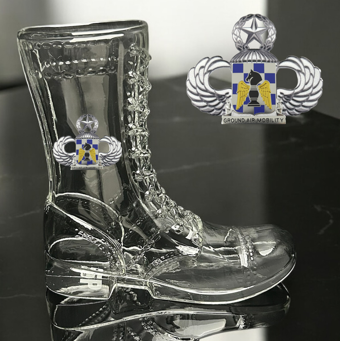 Paratrooper Das Boot (Airborne Unit Crest/DUIs) -Beer boot