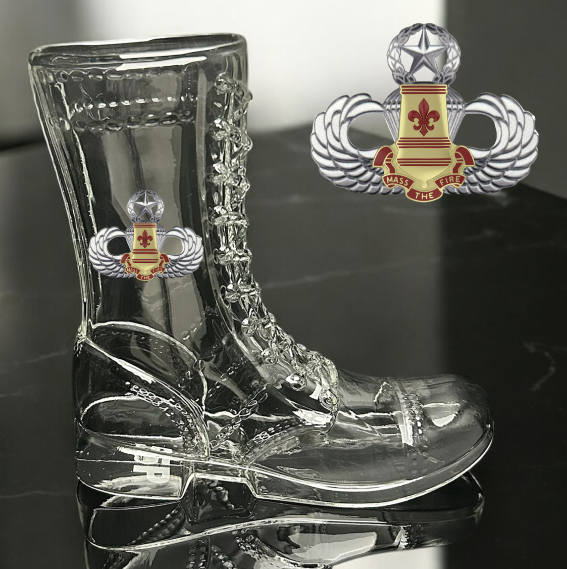 Paratrooper Das Boot (Airborne Unit Crest/DUIs) -Beer boot