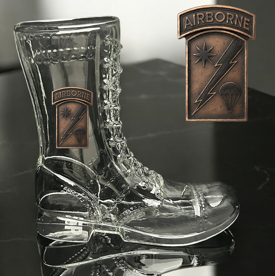 Paratrooper Das Boot (Airborne Unit Patches) -Beer boot