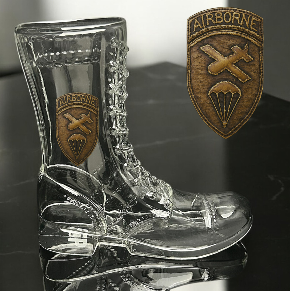 Paratrooper Das Boot (Airborne Unit Patches) -Beer boot