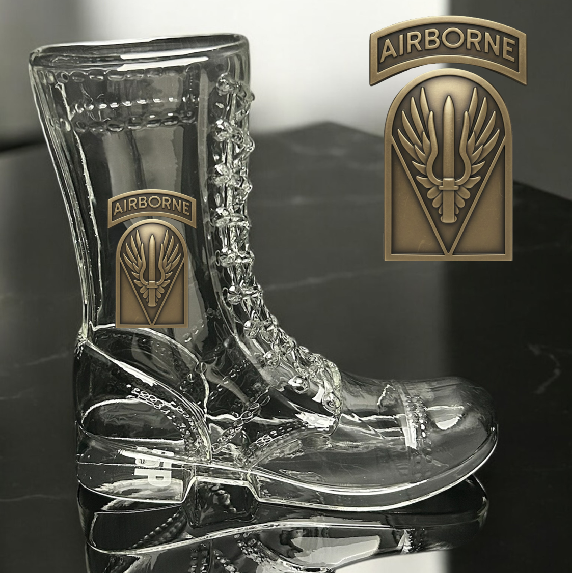 Paratrooper Das Boot (Airborne Unit Patches) -Beer boot